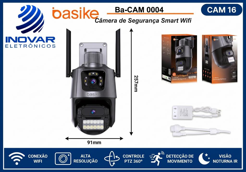 CAM 16 CAMERA WI-FI 4K 2 LENTES 1 FIXA 1 360° KV-726 BA-CAM 0004
