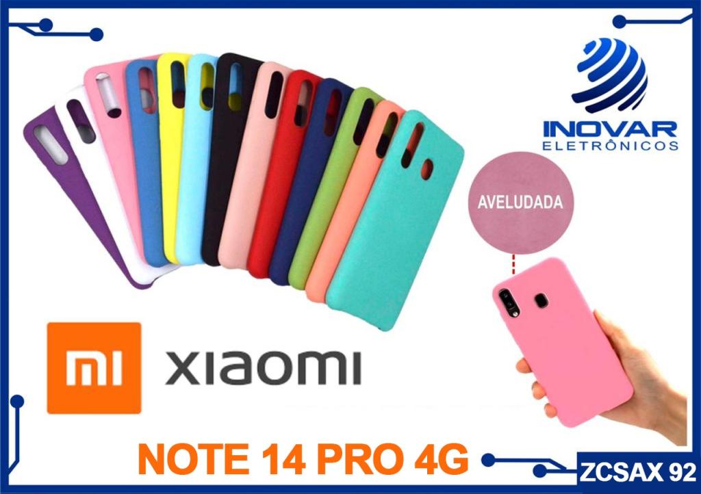 ZCSAX 92 CAPA SILICONE AVELUDADA (sem blister) XIAOMI NOTE 14 PRO 4G