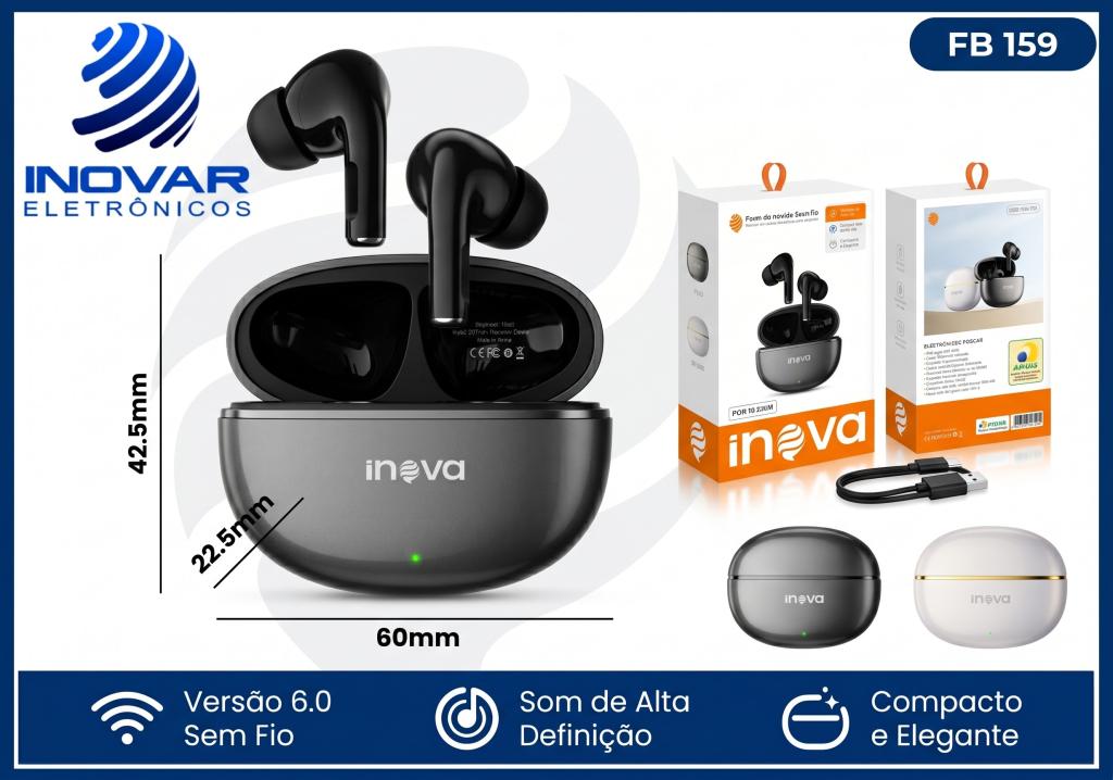 FB 159 FONE BLUETOOTH INOVA FON-12966 12966 B