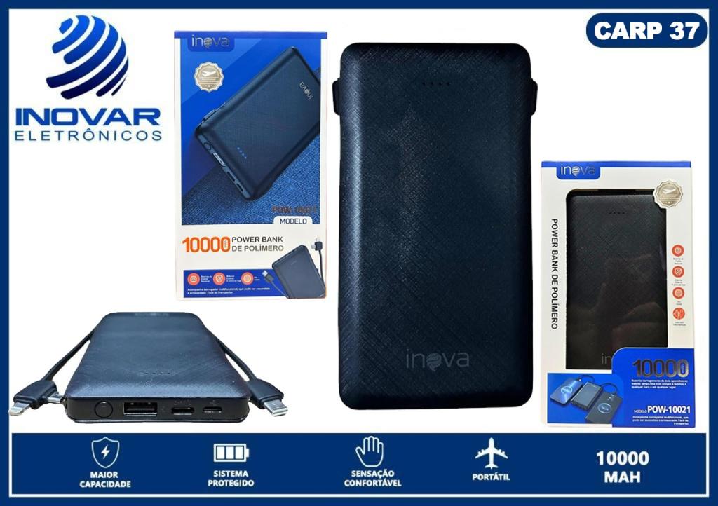 CARP 37 CARREGADOR PORTATIL 10.000 mAh COM ANATEL POW10021