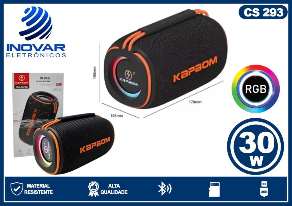 CS 293 CAIXA DE SOM BLUETOOTH IPX6 30W KA-8296