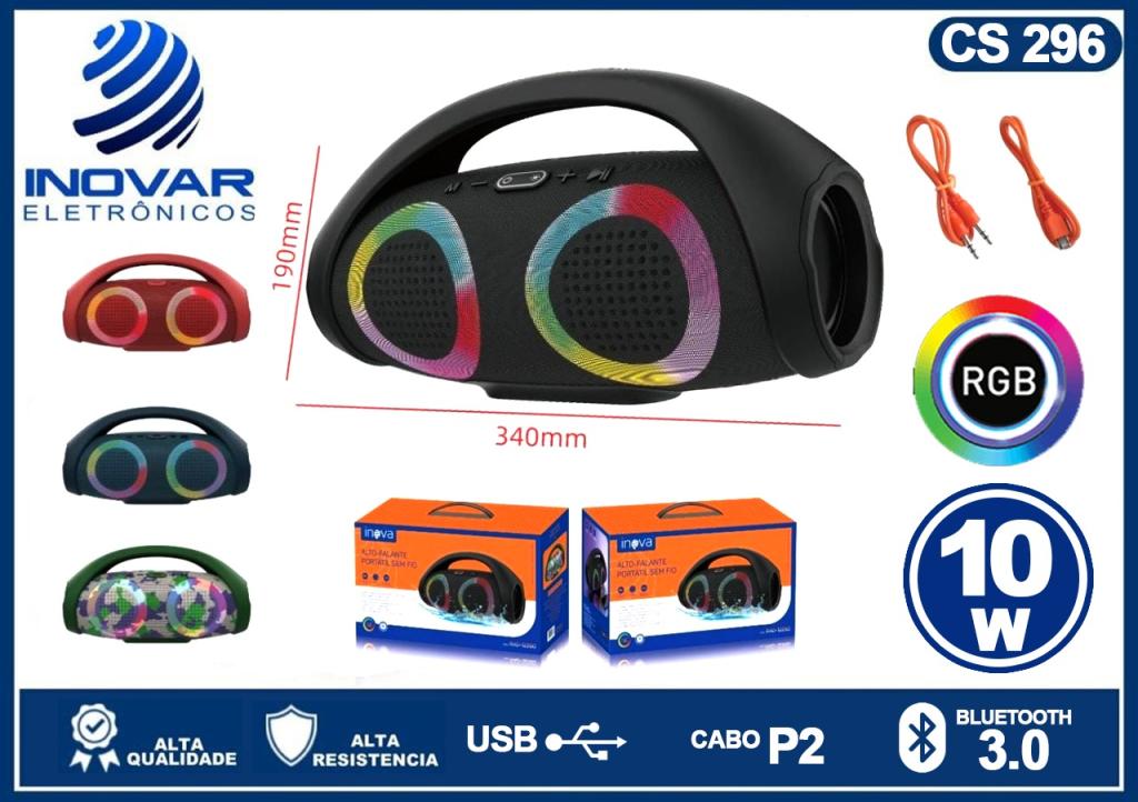CS 296 CAIXA DE SOM BLUETOOTH RAD-12260