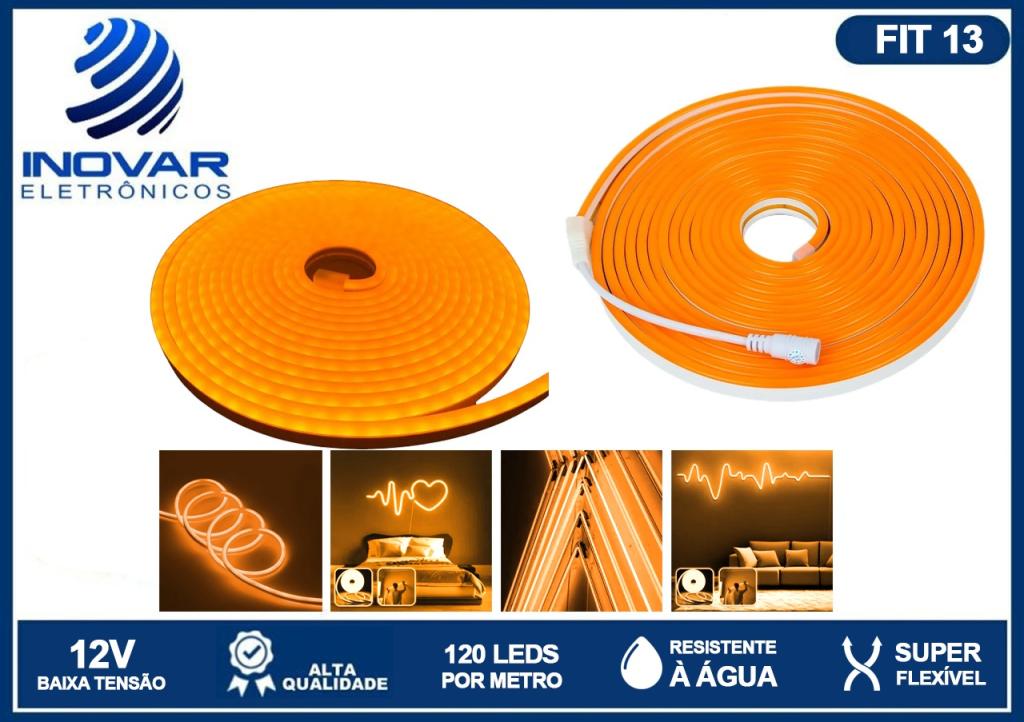 FIT 13 FITA DE LED NEON 5 METROS LARANJA