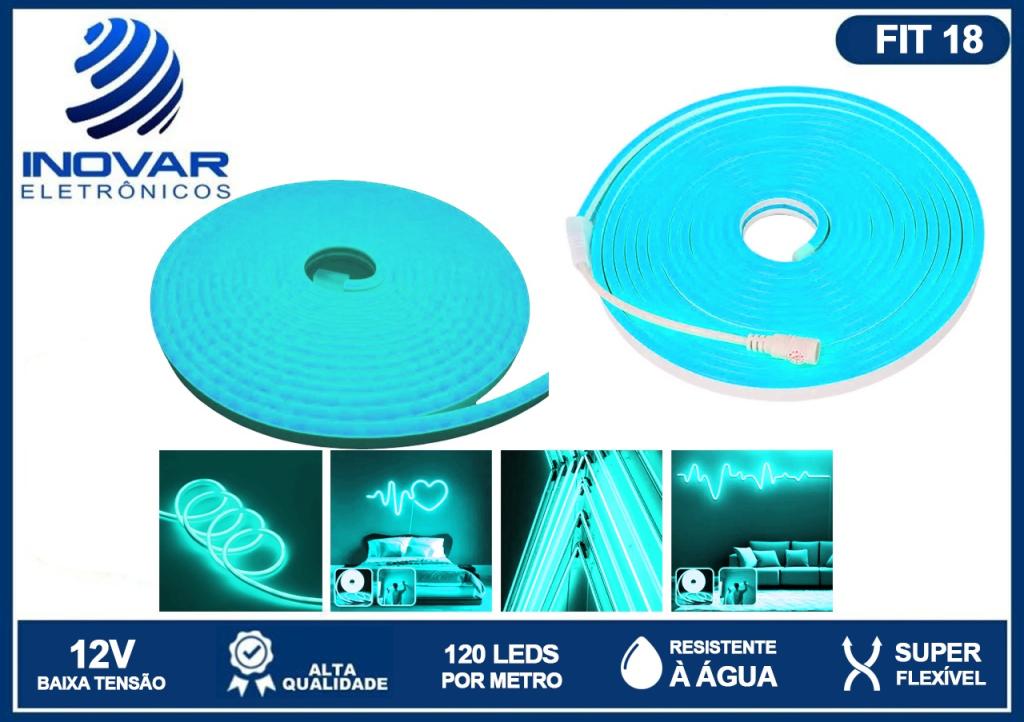 FIT 18 FITA DE LED NEON 5 METROS AZUL GELO