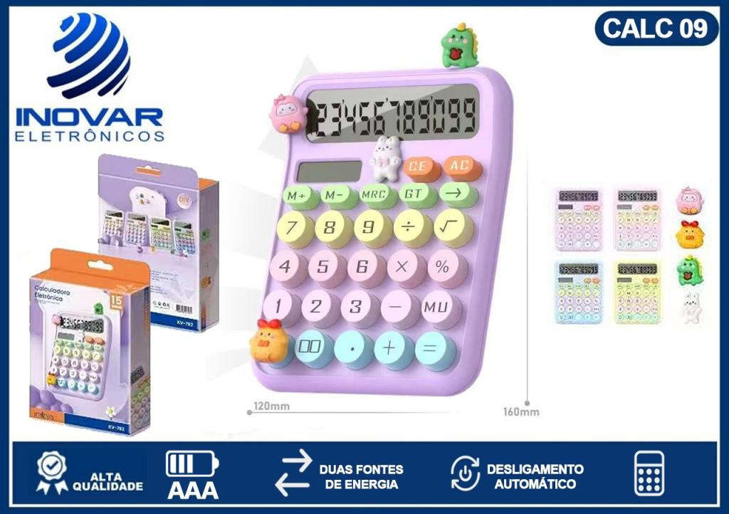 CALC 09 CALCULADORA COLORIDA ANIMADA KV-782