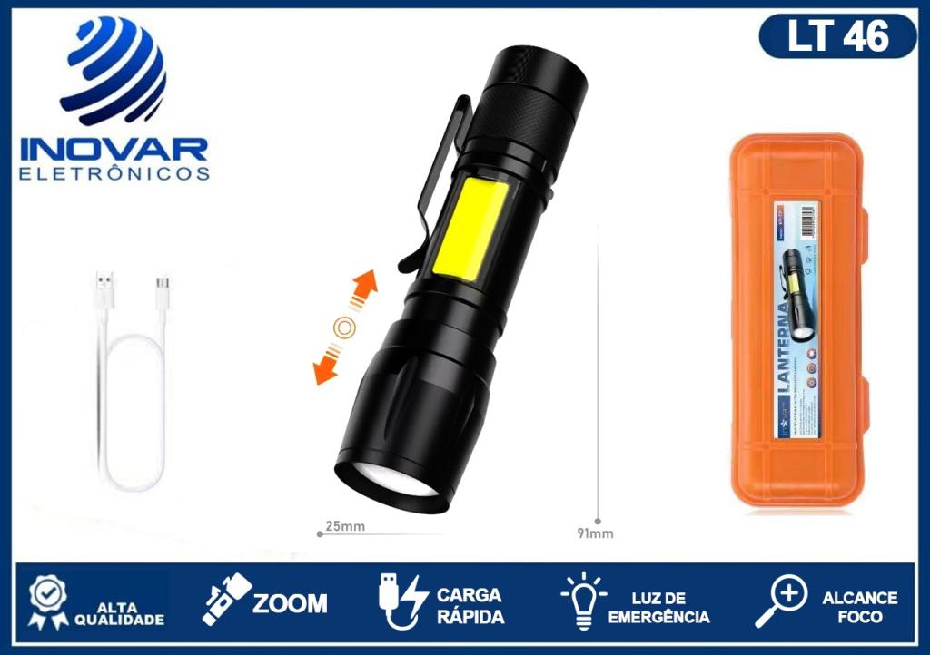LT 46 MINI LANTERNA LED RECARREGAVEL KV-771 L