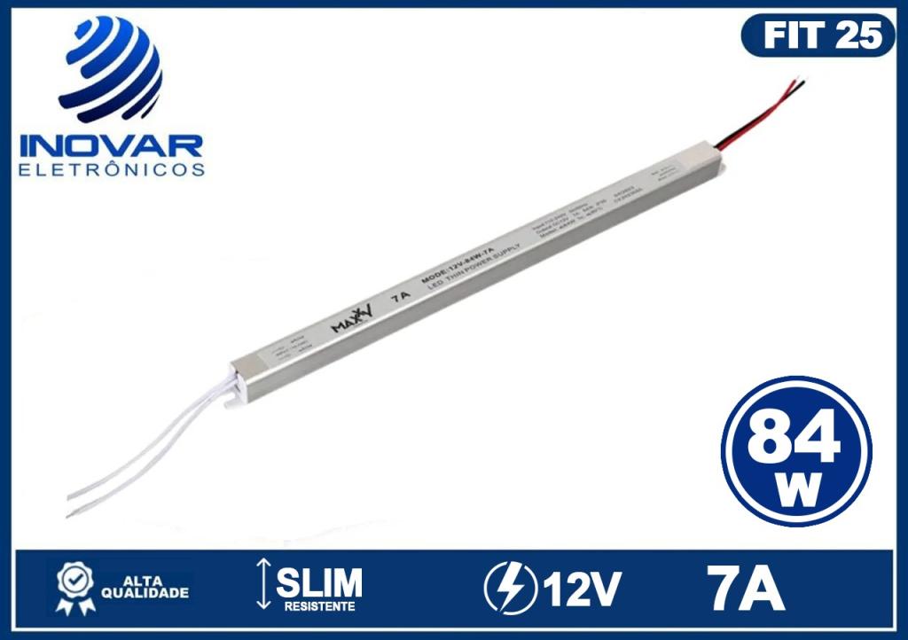 FT 25 FONTE CHAVEADA SLIM 12V 84W 7A