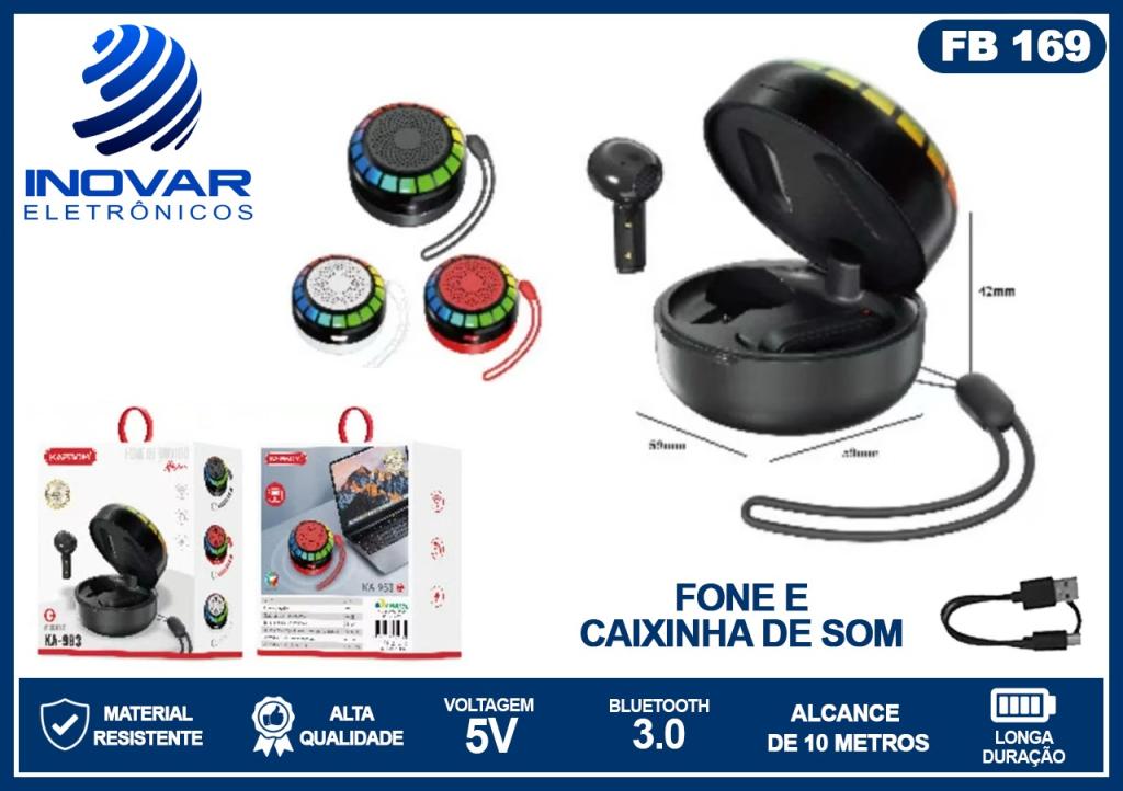 FB 169 FONE BLUETOOTH E CAIXA DE SOM  2 EM 1 KA-983C
