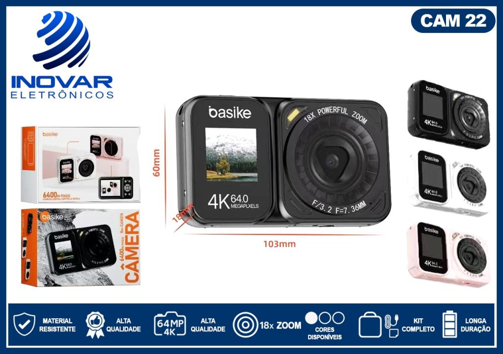 CAM 22 CAMERA DIGITAL 64 MEGAPIXELS 4K BA-CAM 215