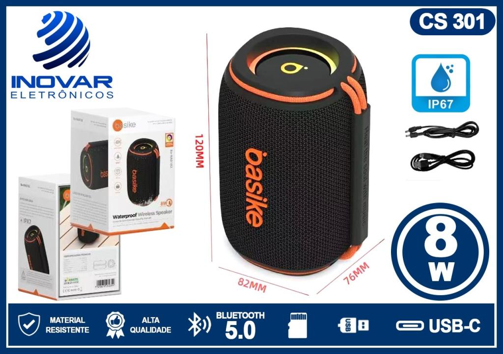 CS 301 CAIXA DE SOM BLUETOOTH 8W BA-RAD 182