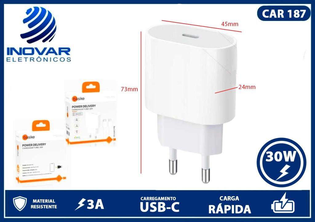 CAR 187 CARREGADOR 30W PD  BA-CAR 112A