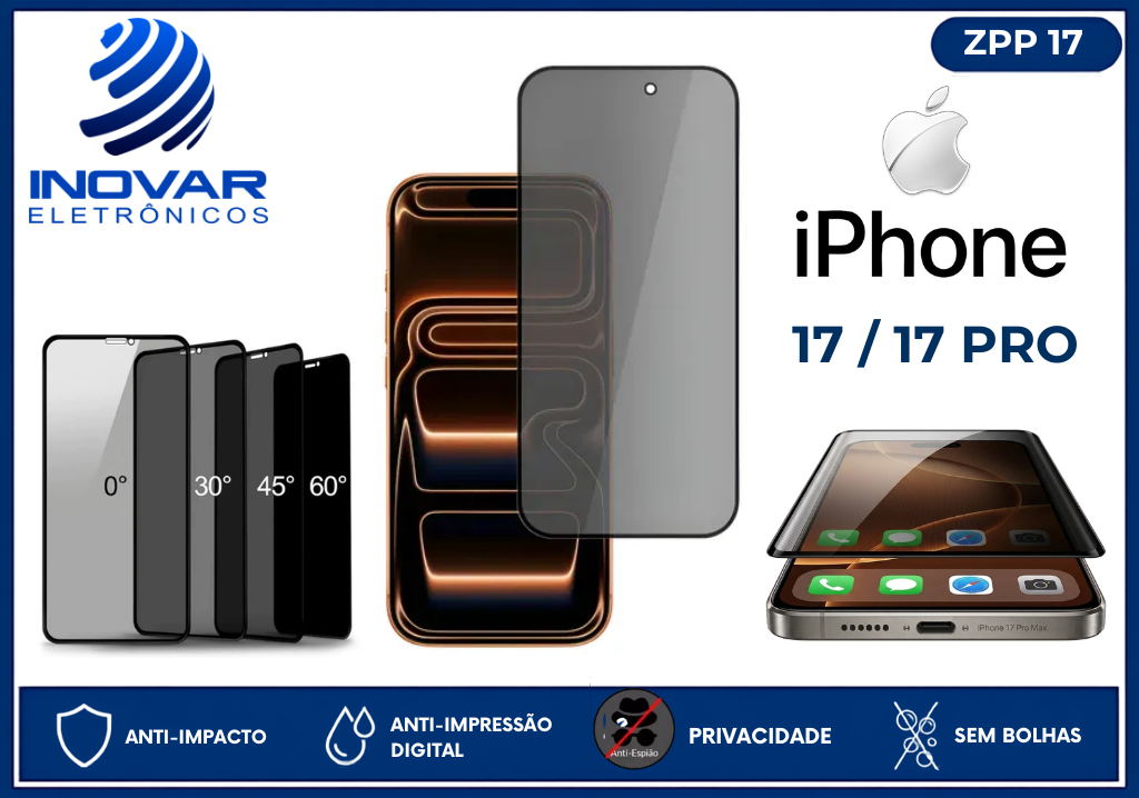 ZPP 17 PELICULA 3D PRIVACIDADE IPHONE 17 / 17 PRO