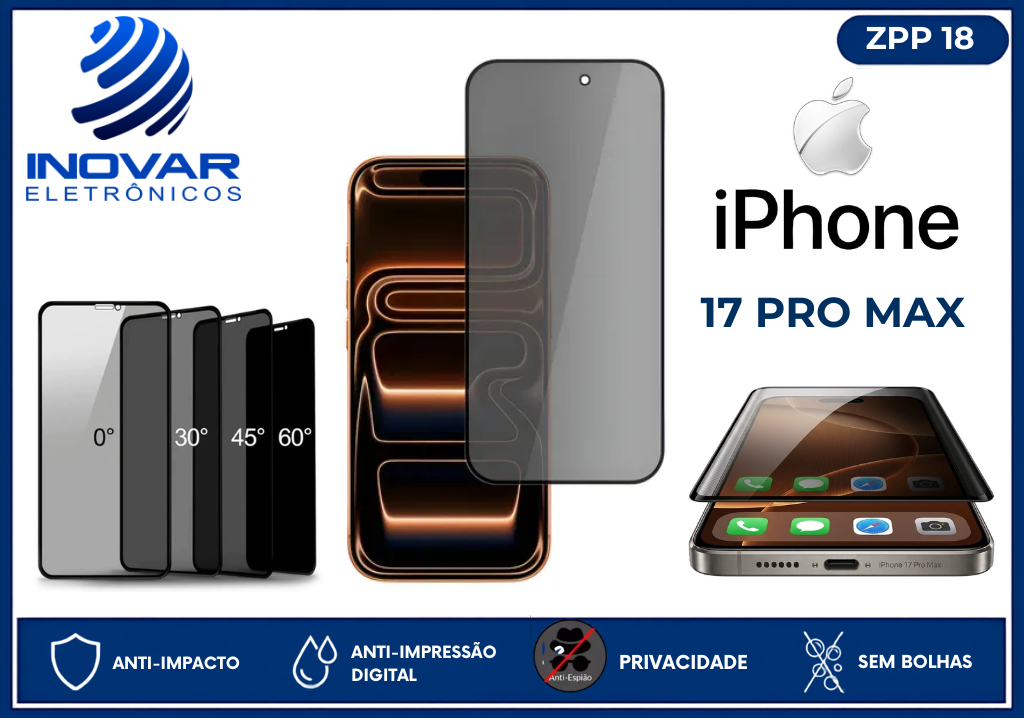 ZPP 18 PELICULA 3D PRIVACIDADE IPHONE 17 PRO MAX