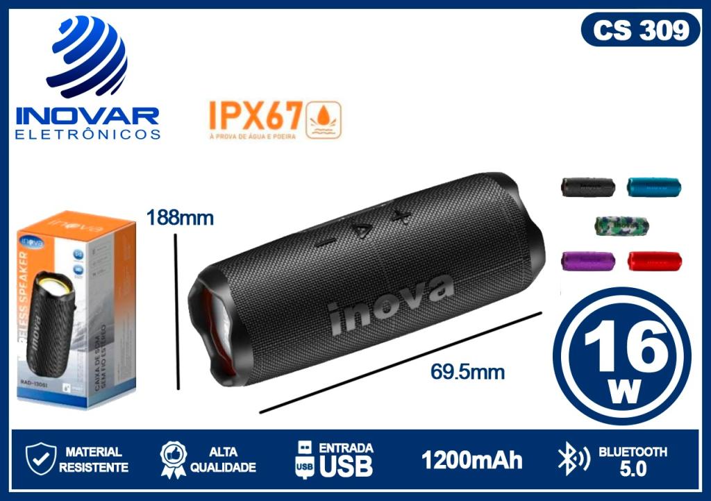 CS 309 CAIXA DE SOM BLUETOOTH IPX67 RAD-13061