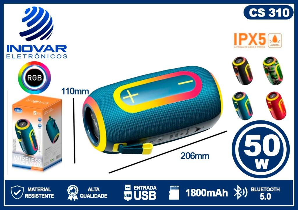 CS 310 CAIXA DE SOM BLUETOOTH IPX5 RAD-13062