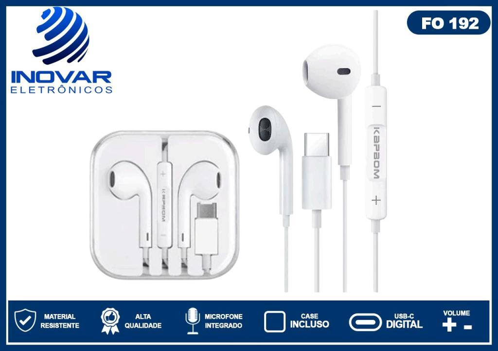 FO 192 FONE DE OUVIDO EARPHONE SAIDA (TIPO C) KA-765-TY