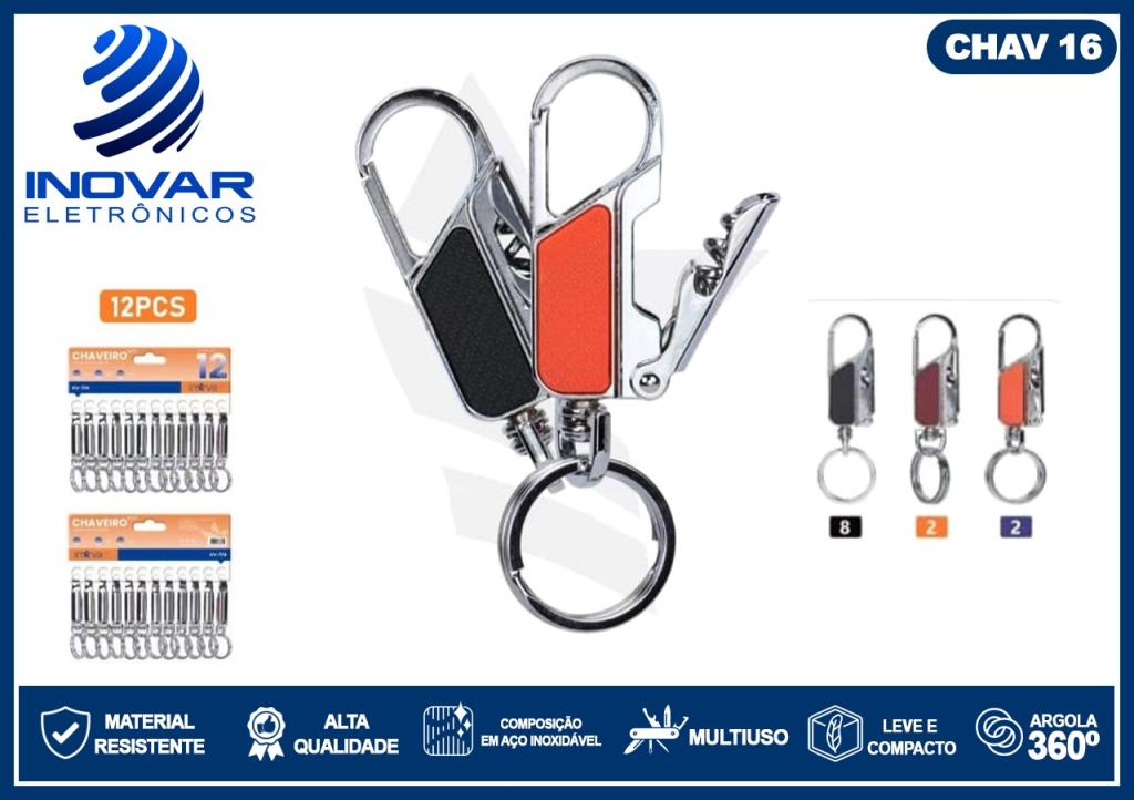 CHAV 16 CARTELA COM 12 CHAVEIROS KV-774