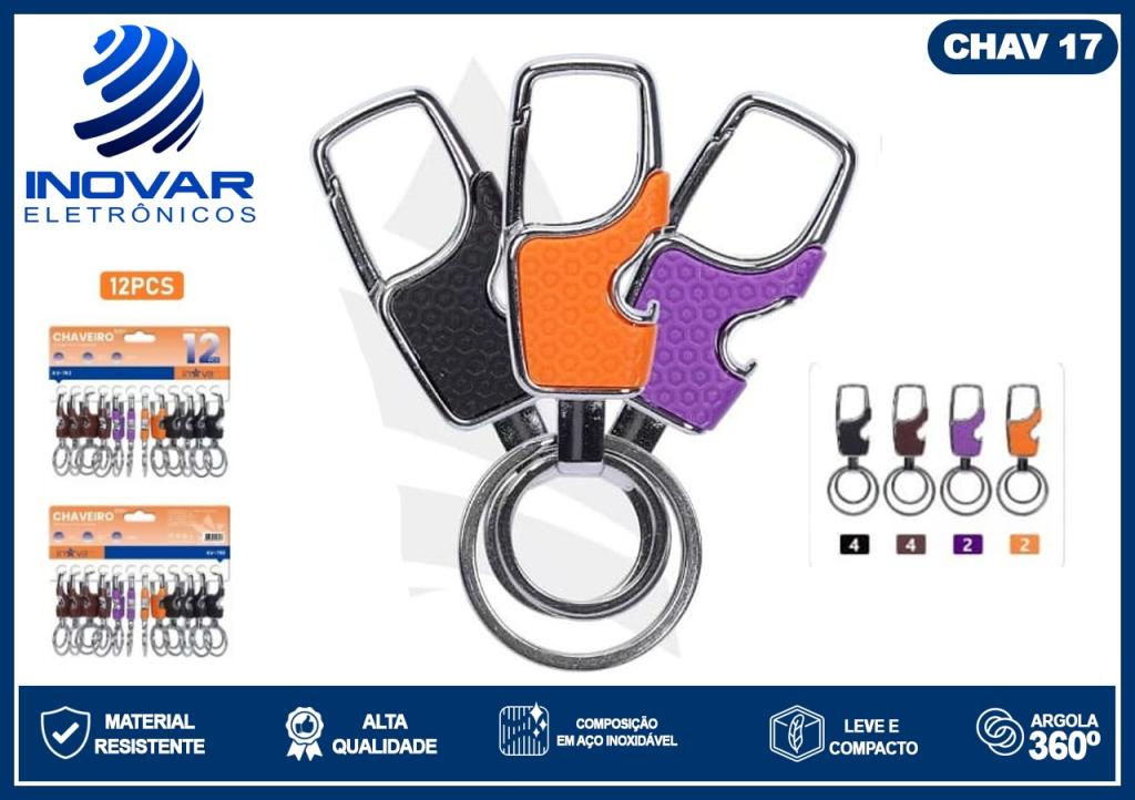 CHAV 17 CARTELA COM 12 CHAVEIROS KV-762