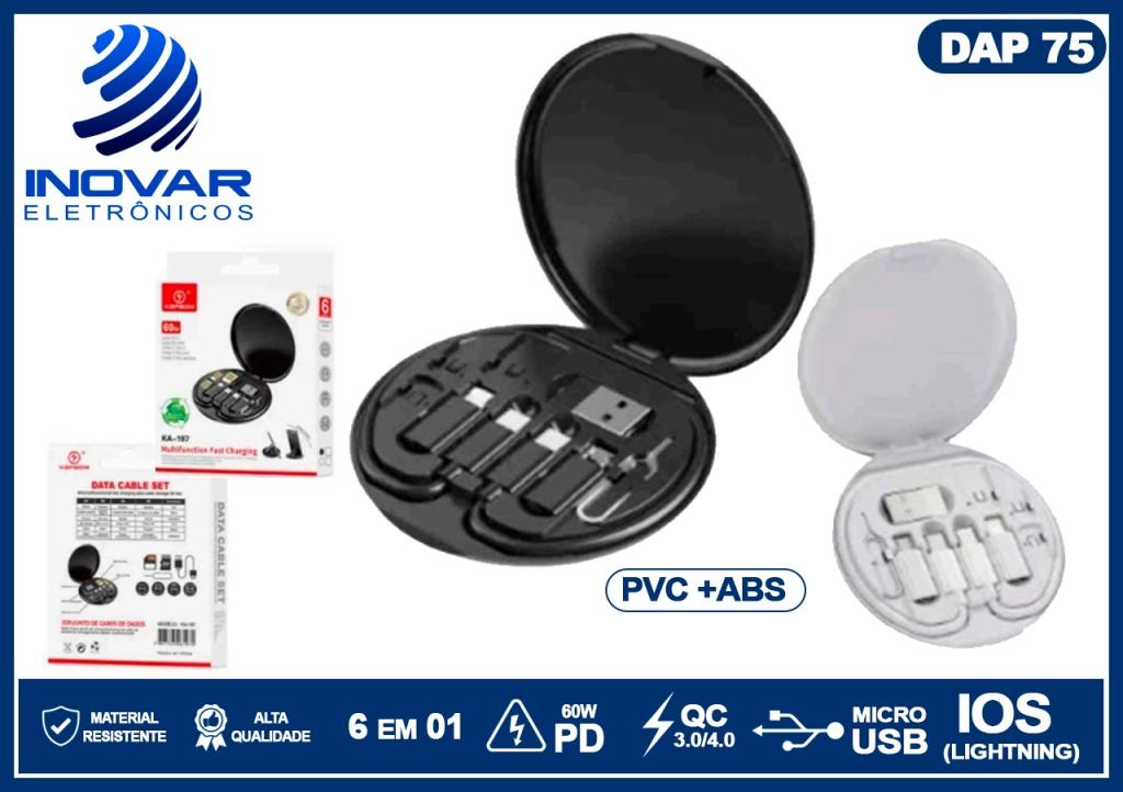 DAP 75 KIT DE ADAPTADORES PARA CELULAR 6 EM 1 KA-197
