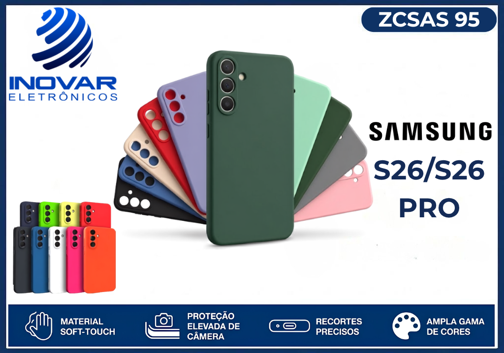 ZCSAS 95 CAPA SILICONE AVELUDADA (sem blister) SAMSUNG S26/S26 PRO