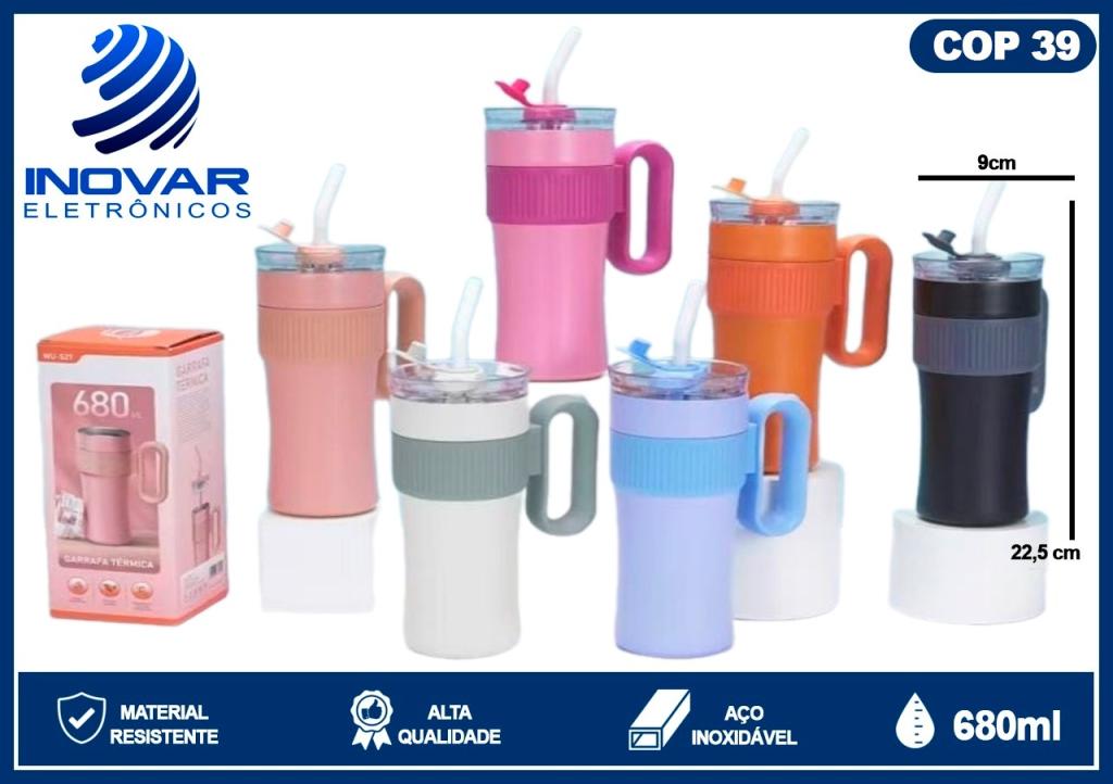 COP 39 COPO TERMICO COM ALÇA E CANUDO WU-527