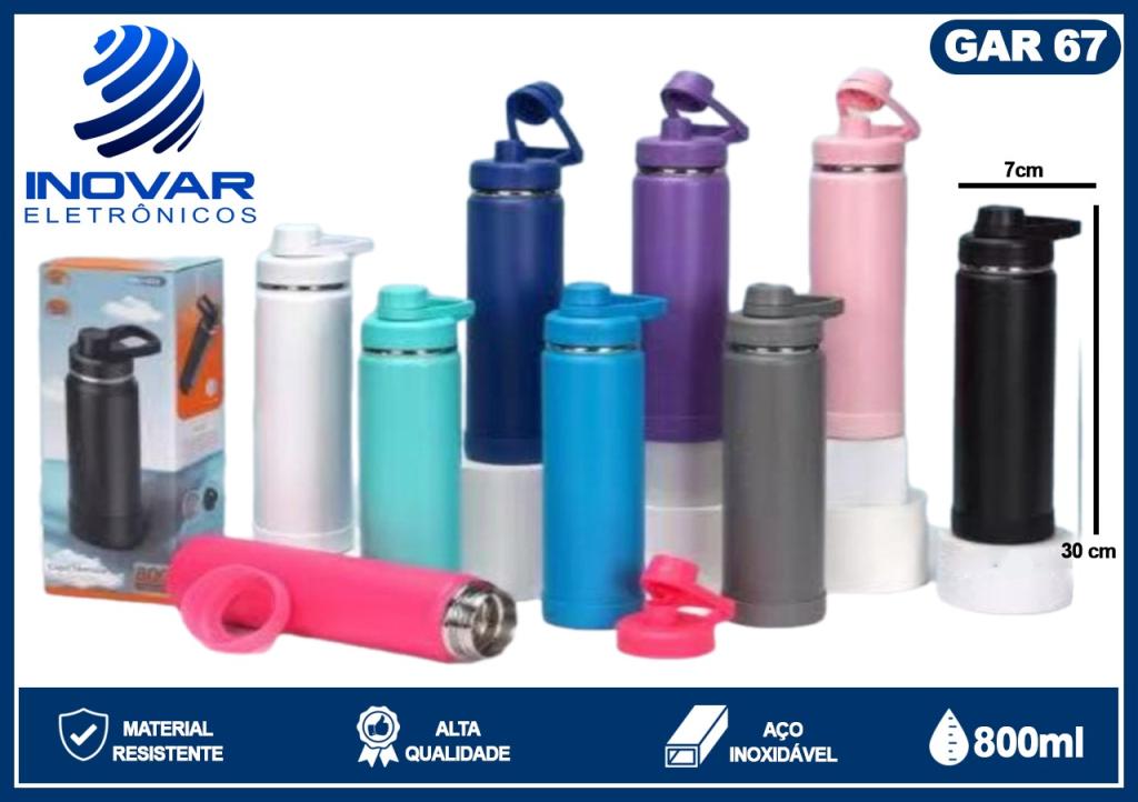 GAR 67 GARRAFA TERMICA EM INOX 800 ML WU-404