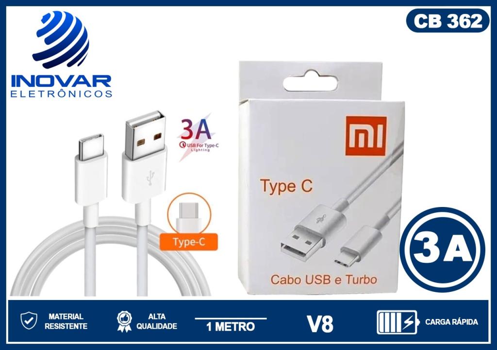CB 362 CABO USB-A USB-C 1 METRO TIPO C MI