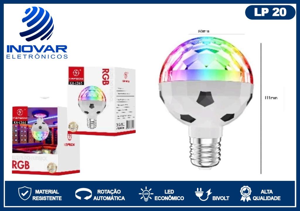 LP 20 LAMPADA LED GIRATORIA EM FORMATO DE BOLA KA-L265