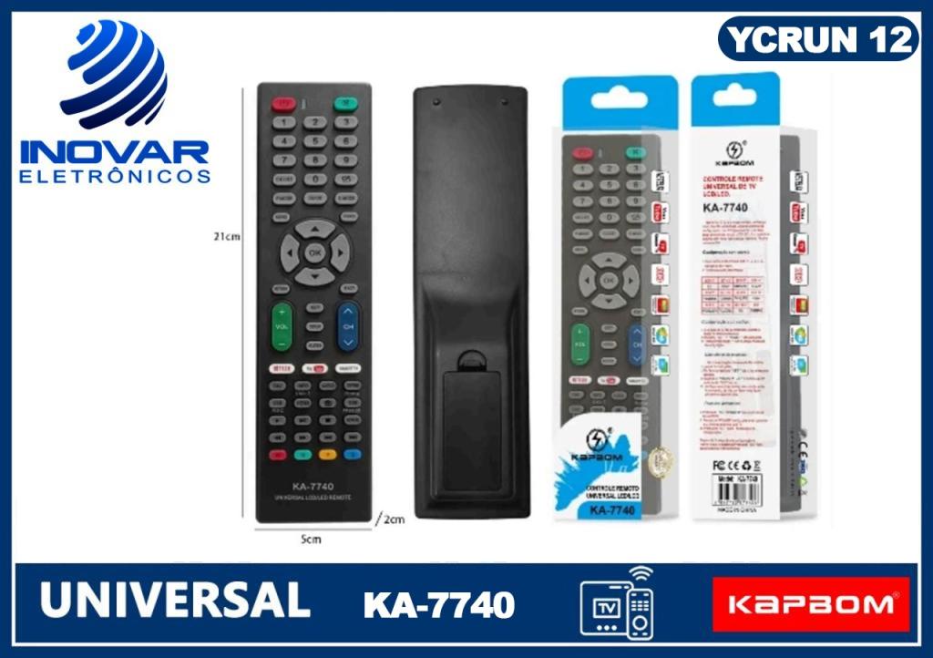 YCRUN 12 CONTROLE REMOTO UNIVERSAL LE-7740