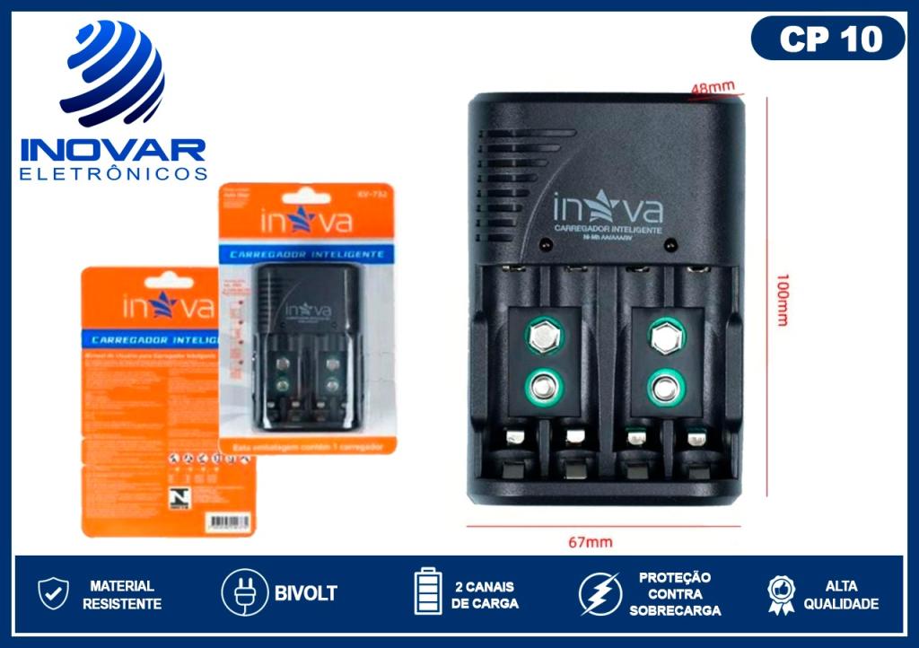 CP 10 CARREGADOR DE PILHAS E BATERIAS KV-732