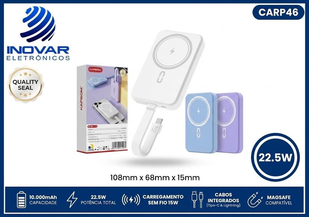 CARP 46 CARREGADOR POR INDUÇAO 22,5W 10.000 mAh KA-9923