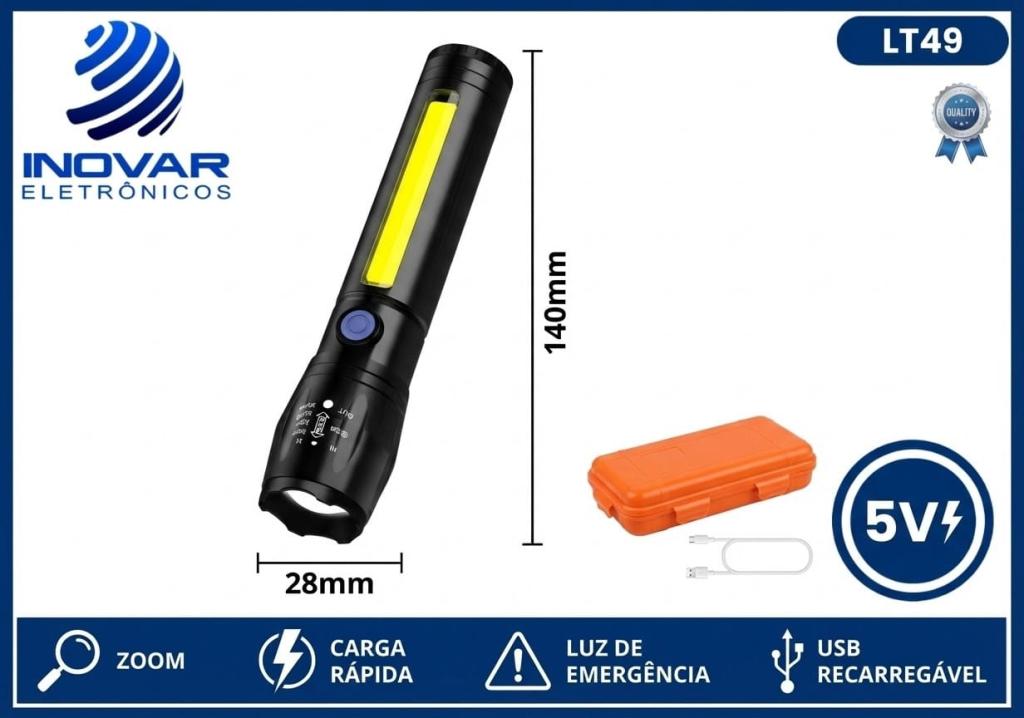 LT 49 LANTERNA LED RECARREGAVEL KV-768