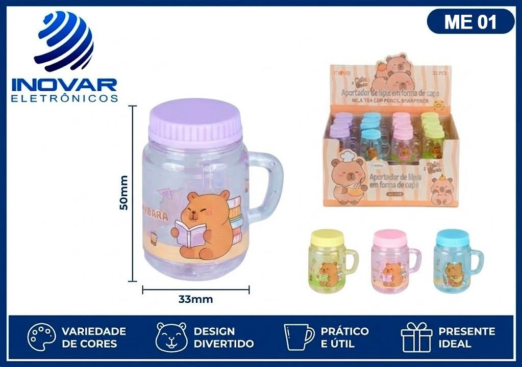 ME 01 CAIXA COM 24 UNIDADES DE APONTADOR COM RESERVATORIO CAPIVARA STA-13230