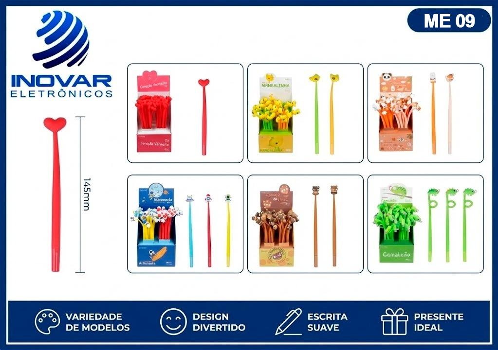 ME 09 CAIXA COM 48 CANETAS GEL MALEAVEIS PERSONAGENS STA-13205