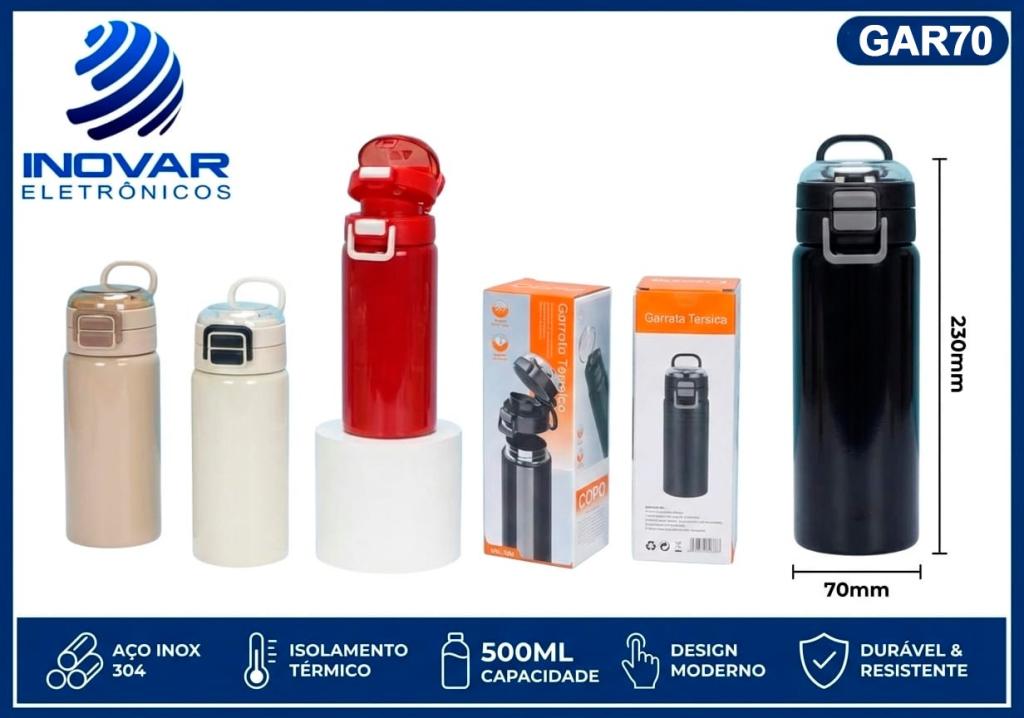 GAR 70 GARRAFA TERMICA EM AÇO INOX 500 ML WU-560
