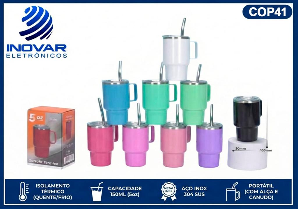 COP 41 MINI COPO EM INOX COM CANUDO WU-501