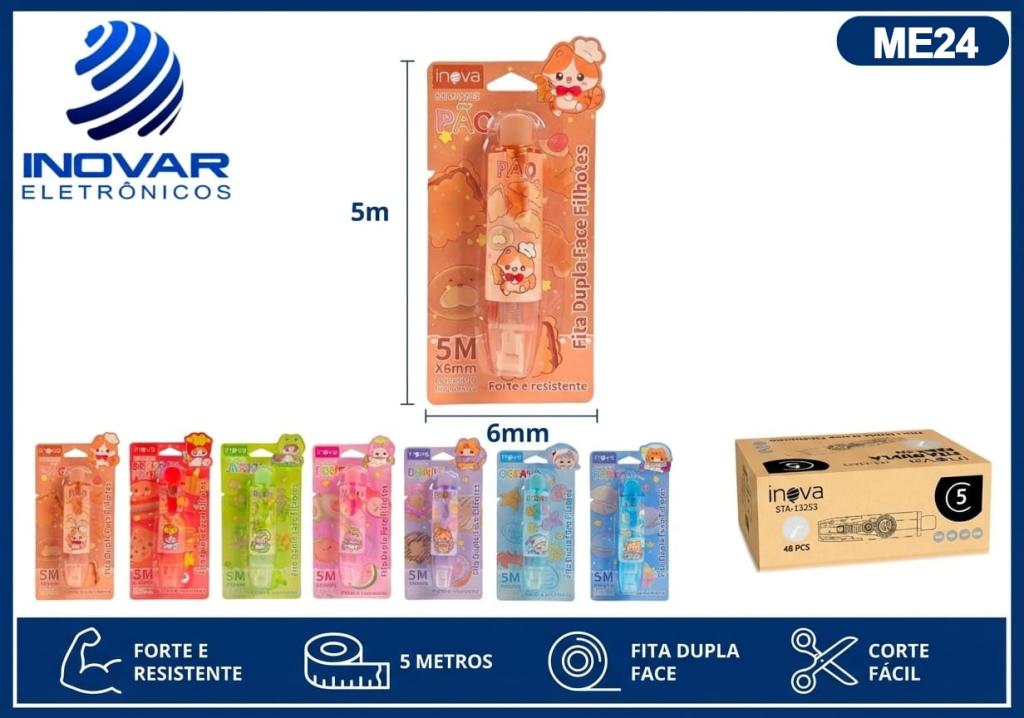 ME 24 CAIXA COM 48 FITA DUPLA FACE FILHOTES 5M*6MM STA-13253