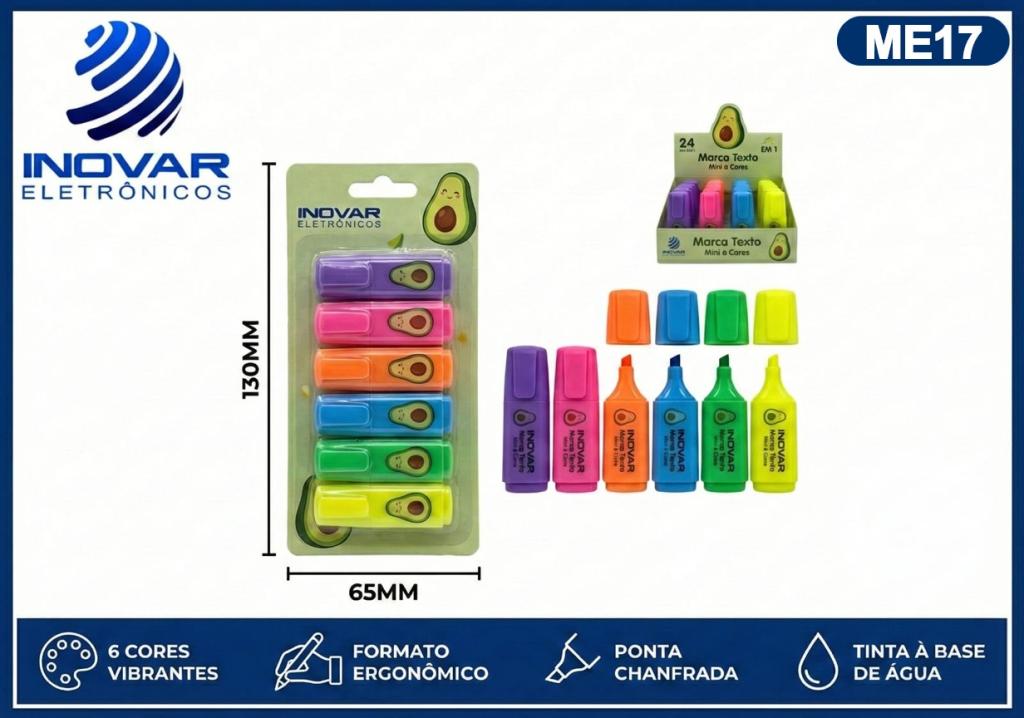 ME 17 CAIXA COM 24 UNIDADES DE PAC DE 6 MINI MARCA TEXTO ABACATE STA-13274