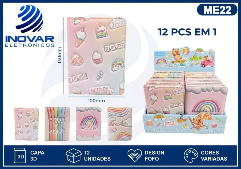 ME 22 CAIXA COM 12 AGENDA FOFA  100MM 140MM STA-13265