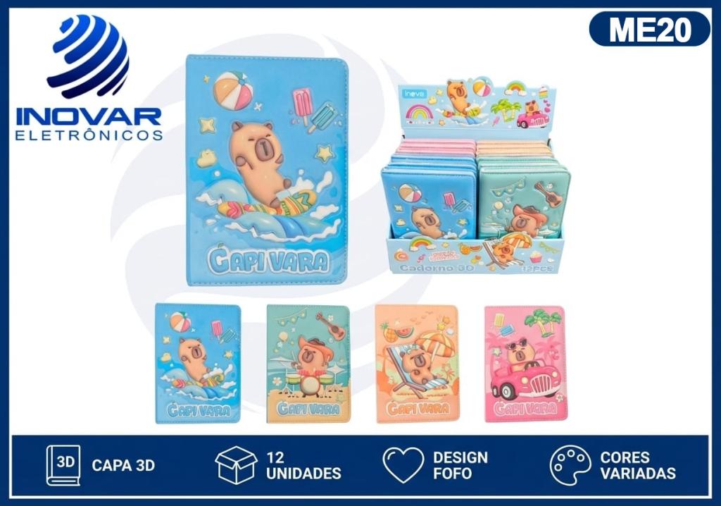 ME 20 CAIXA COM 12 AGENDA FOFA CAPIVARA 180MM 125MM STA-13266