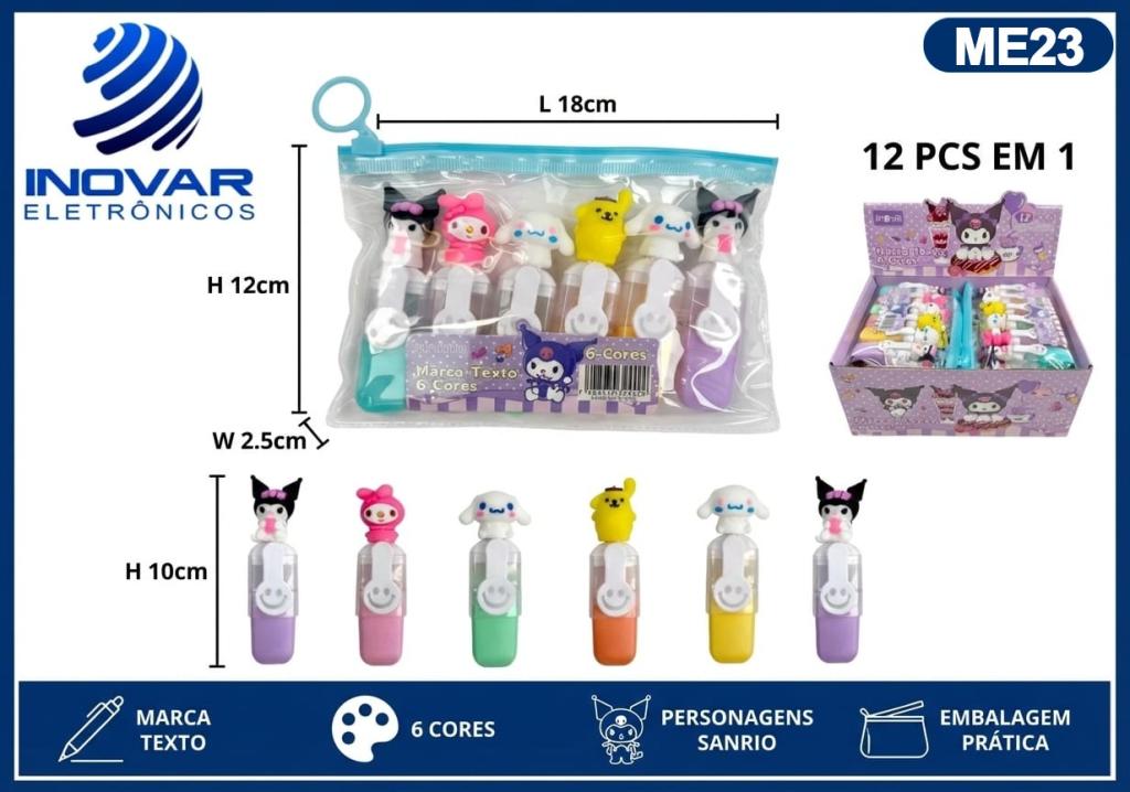 ME 23 CAIXA COM 12 PAC COM 6 UNIDADES DE MARCA TEXTO STA-13288