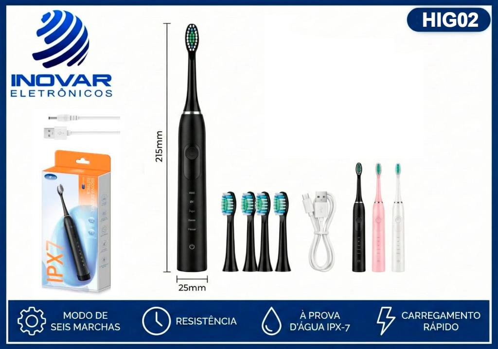 HIG 02 ESCOVA DE DENTES ELETRICA RECARREGAVEL ERTH-13380