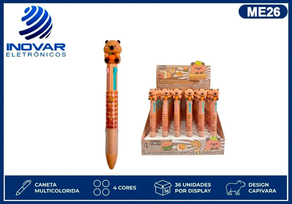 ME 26  CAIXA COM 36 CANETAS 4 CORES CAPIVARA STA-13310