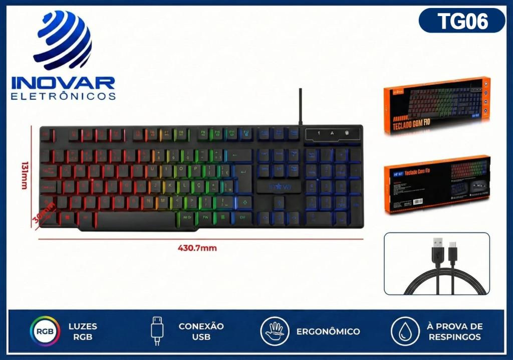 TG 06 TECLADO GAMER COM LED KV-817