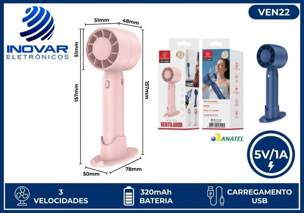 VEN 22 VENTILADOR PORTATIL DE MAO KA-3450