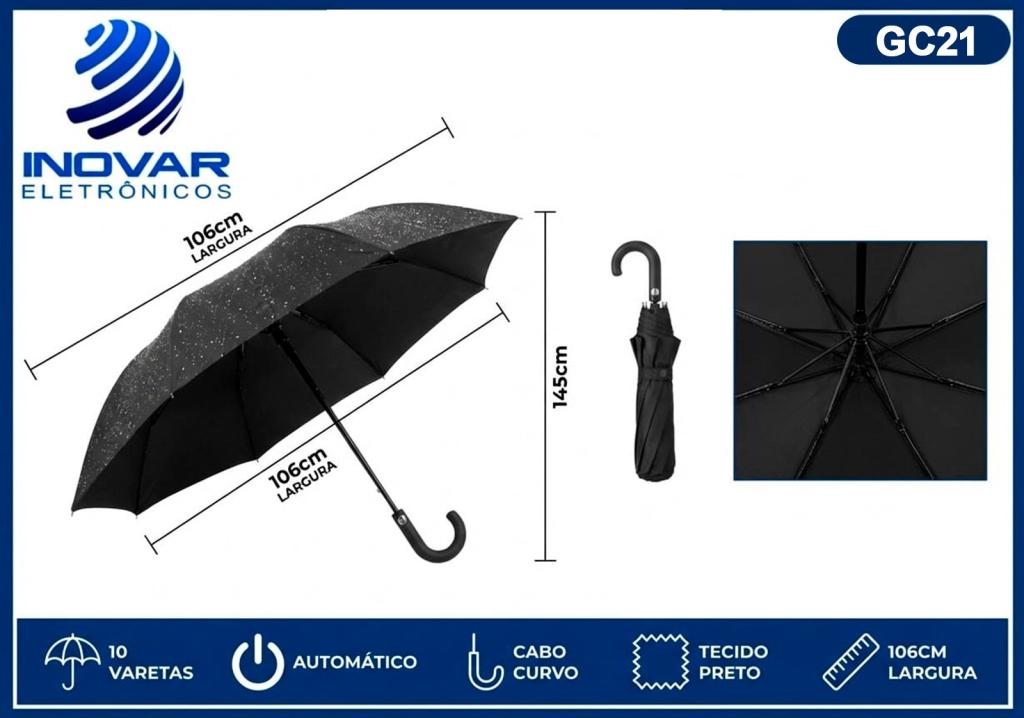 GC 21 GUARDA CHUVA 106CM PRETO KA-J240