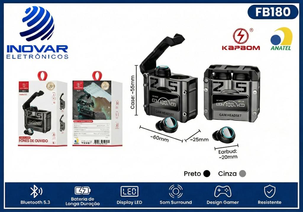 FB 180 FONE BLUETOOTH GAMER M25