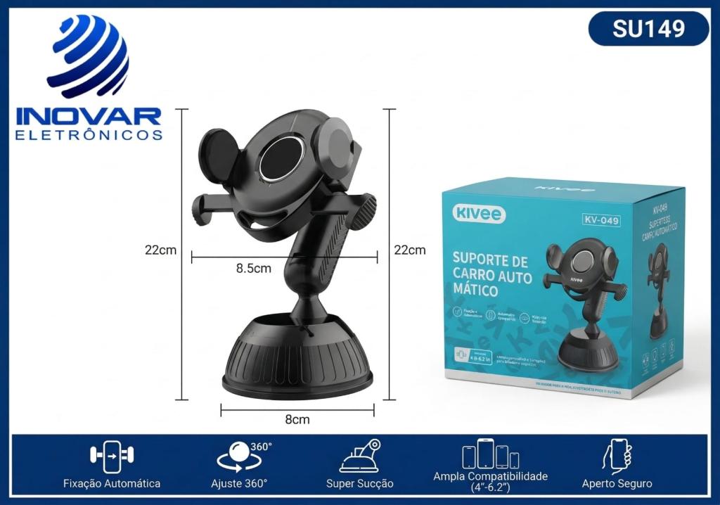SU 149 SUPORTE COM VENTOSA PARA  AUTOMOVEIS KV-049