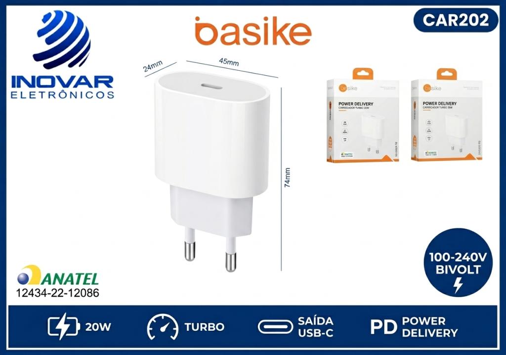 CAR 202 CARREGADOR FONTE 20W PD  TIPO C TURBO CAR 111F