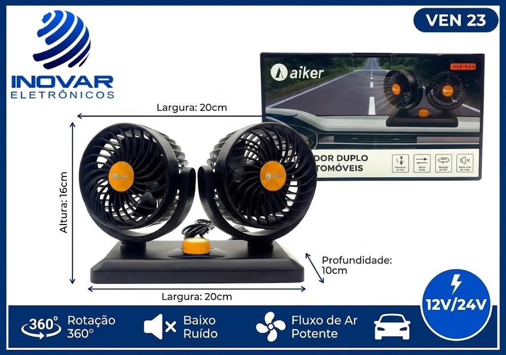 VEN 23 VENTILADOR AUTOMOTIVO DUPLO 24V AVA-424